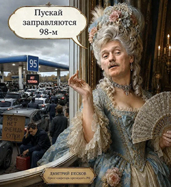 «Не в курсе, у меня Tesla». Песков ответил на вопрос о дефиците бензина